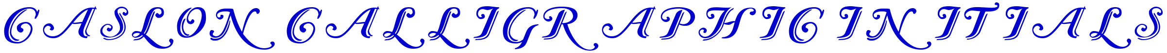 Caslon Calligraphic Initials 字体